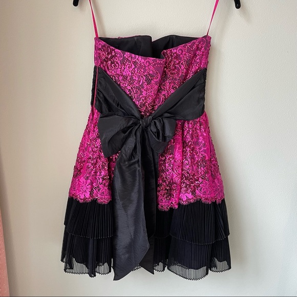 NWT Betsey Johnson Twinklebelle Sequin & Lace Tiered Strapless Dress | Size 4 - Picture 11 of 11